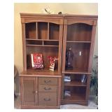 VTG 55.5"x21"x 72" Two Piece Bookcase