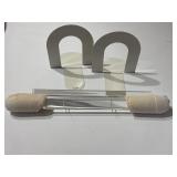 Set of Two VTG Large Sleek PLUS White Coated