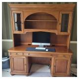 Desk w lighted Hutch