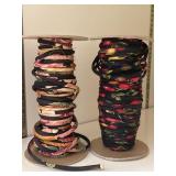 2 Black Printed Fabric Cord/Yarn