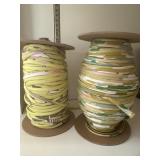 2 Green Printed Fabric Cord/Yarn