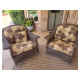 (2) Outdoor Wicker Rocking Chairs