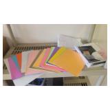 A bunch of. Different colors paper. Also, some