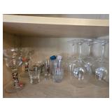 (4) Red Wine Glasses, Shot Glasses, (2) M