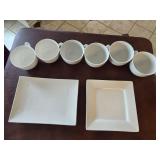 Rectangular & Square Platters & (6) Bone China