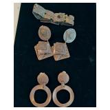 Silver Tone Earrings & Bracelet