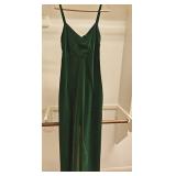Green Velvet Maxi Dress M/L
