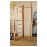 8 foot tall display rack on wheels foldable.