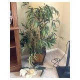 24" Faux Southern Magnolia & 40"Faux Bamboo Pot