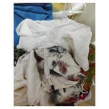 Bin of fabric scraps