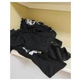 Black fabric scraps
