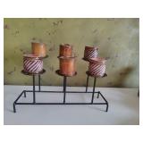 Metal Candle Stand w/Candles