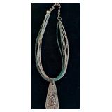 Turquoise Color Statement Necklace
