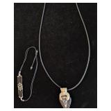 Sterling Bear Necklace & Beaded Bracelet