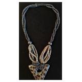 Statement Necklace w/ Wooden Beads