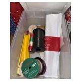Box With Gift Paper & Wrapping Ribbon