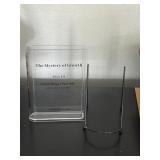 6"x1.5"x8" Clear Book Acrylic Flower Vase & Stand