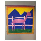 23"x24" Metal Colorful Painting