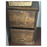VTG Wooden File Cabinet 2 Drawers ITEMS NOT