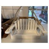 Mini Swing Outdoor Decor White