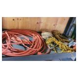 Extension cord rope and 3 pair of gloves
