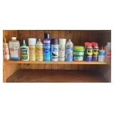 Everything on shelf  all of them are partially