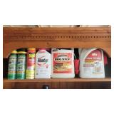 Everything on shelf  all of them are partially
