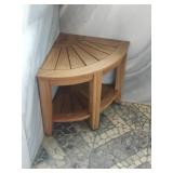 Wooden quarter shower bench