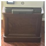 20"x19"x18" Wooden Side Table With Handles