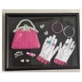 VTG Framed Display of Fashion Accessories 17"x