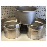 3 stainless steel stock pot or mixing bowl 11"x