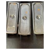 3 Rectangular Food Bowl Canteen Tray Stainless