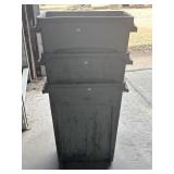 (3) 23 Gallon Rubbermaid Slim Jim Containers