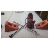 Change A Tire package 12 ton bottle jack 4 way
