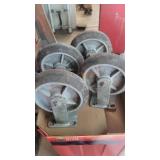 One set of 4 casters. Two of them rotate two of