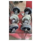 3 sets of 2 casters. 5 and 6 inch.