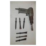 Air chisel with attachments