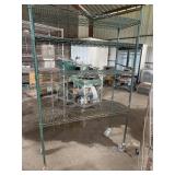 48"x18"x 74" Green NFS 4 Shelving Unit