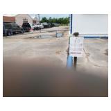"NO WRECKER UNLOADING" sign w Stand