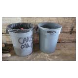 (2) trash cans