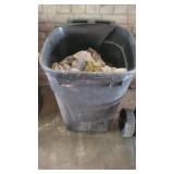 Trash can full of rags