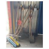 Lot of Brooms & Shovel