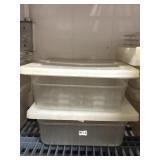 2 Cambro Clear Food Containers with Lids &