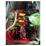 Faux Fruit and Vegetable  Platter Decor