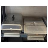 2 stainless steel steam table pan w/ Lids 21"x