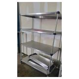 Rolling shelving unit w extra shelves $249