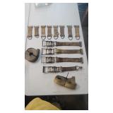 Miscellaneous ratcheting e track tie down pieces,
