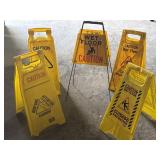 (5) Wet Floor Caution Signs