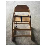 28" Light Wooden High Chair