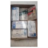 A bunch of sets of stainless steel machine screws